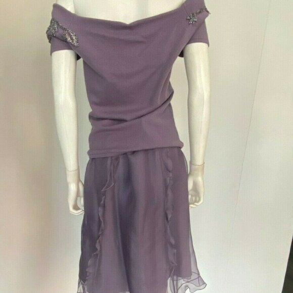 Heidi Weisel Purple Cashmere Silk Skirt and Top - Picture 6 of 12
